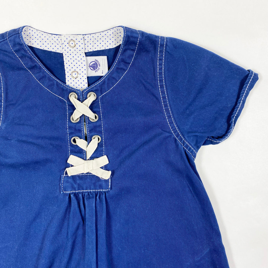 Petit Bateau blue cotton dress 3Y/94 2