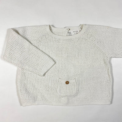Zara white cotton knit jumper 6-9M/74 1