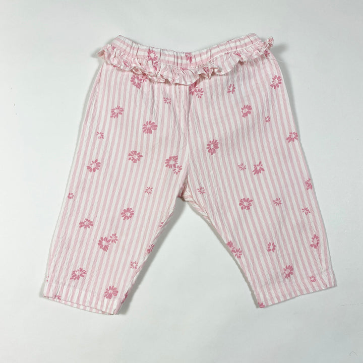 Il Gufo pink seersucker capri pants 9M