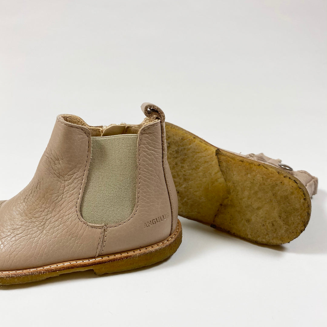 Angulus dusty pink leather booties 22