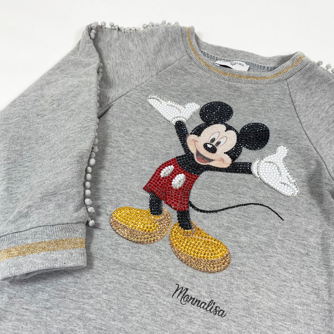 Monnalisa 
grey Mickey Mouse sweatshirt dress
 4Y/104 2