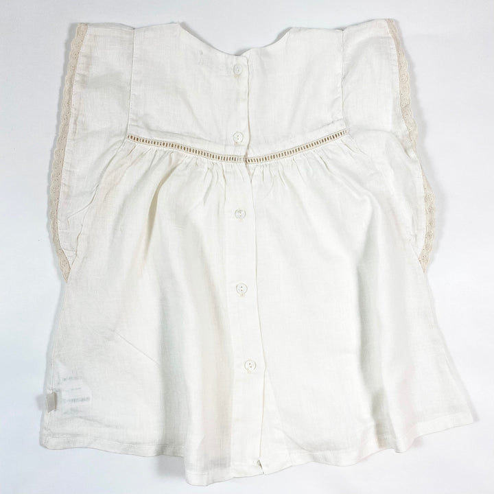 My Little Cozmo off-white linen blouse with embroidery 6Y 3