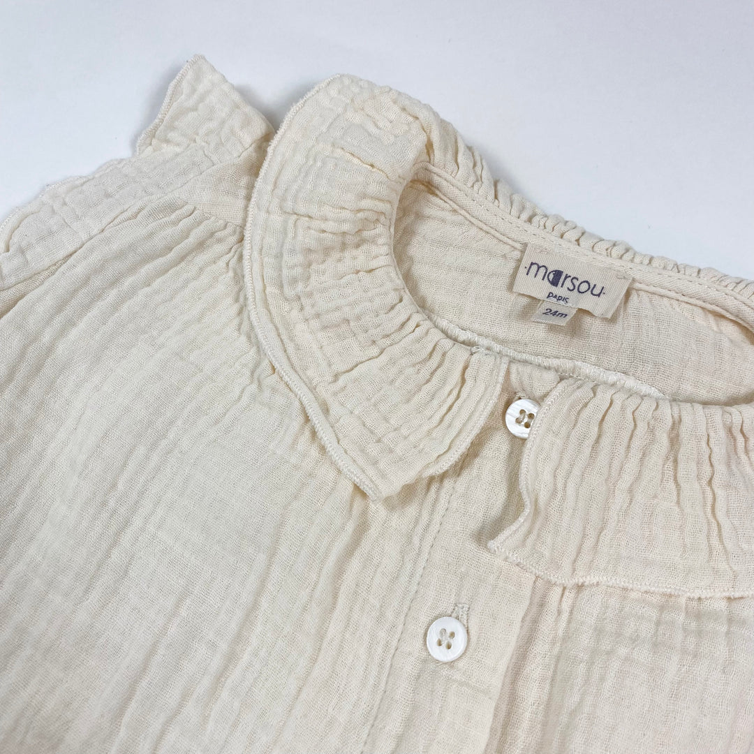 Marsou Paris off-white muslin blouse 24M 2