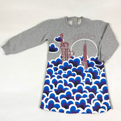 Kenzo grey Paris print sweatshirt dress 4Y/104 1