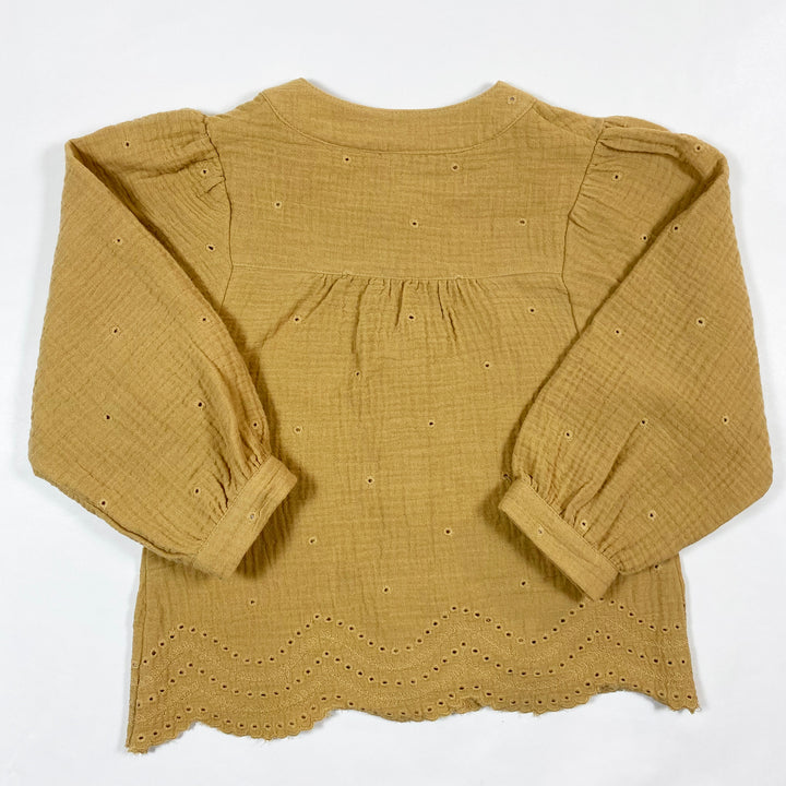 Rylee + Cru mustard muslin blouse Second Season 4-5Y 2