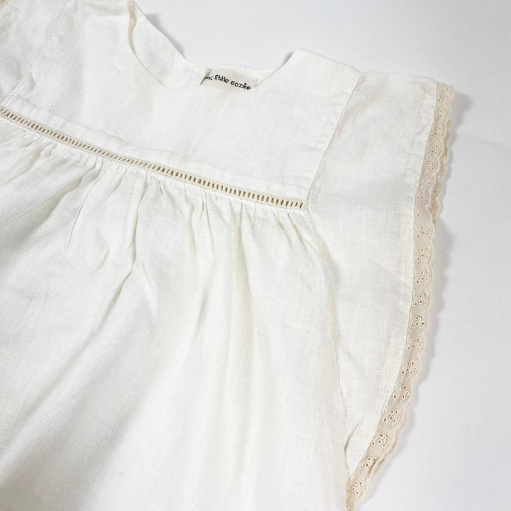 My Little Cozmo off-white linen blouse with embroidery 6Y 2