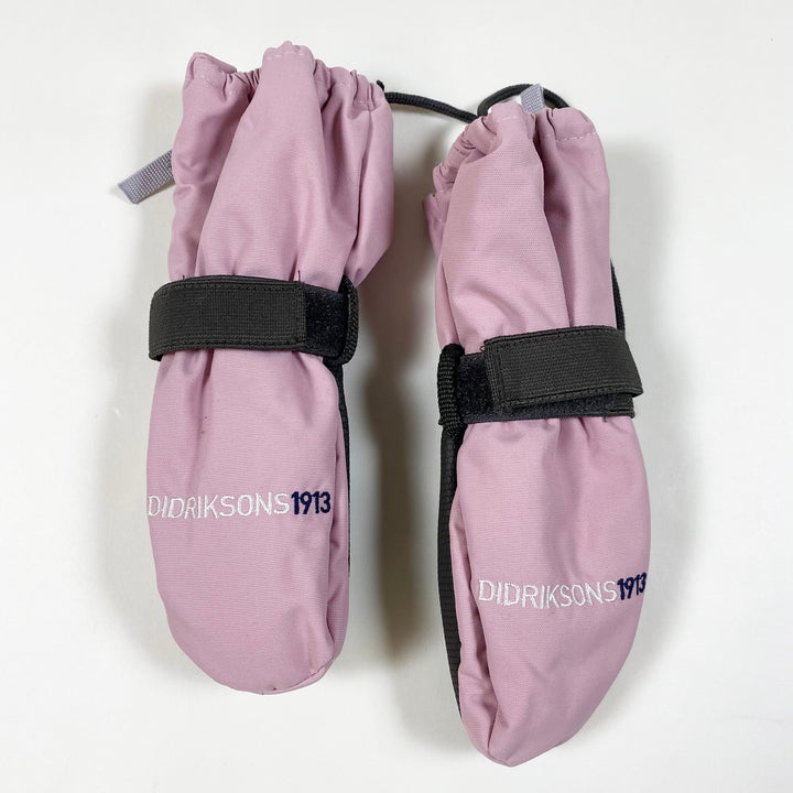 Didriksons dusty pink winter/ski mittens 0/2Y