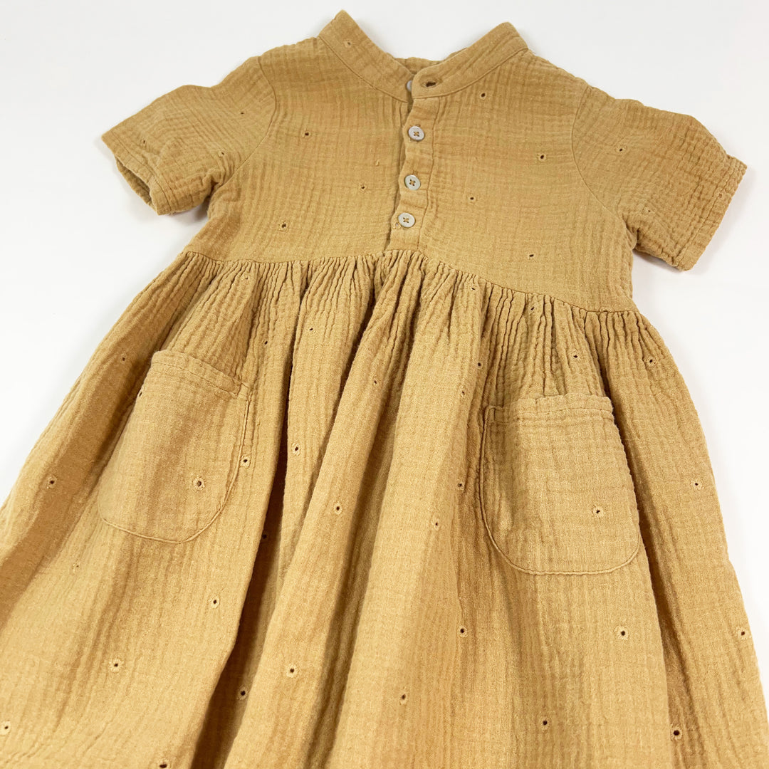 Rylee + Cru yellow Eyelet muslin dress 2-3Y 2