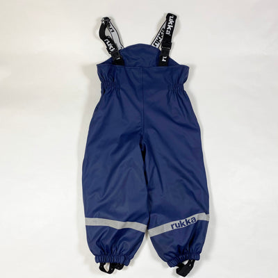 Rukka navy fleece lined rain pants with suspenders 92 1