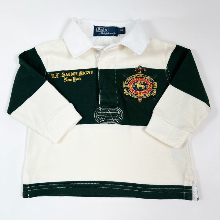 Ralph Lauren green crest rugby shirt 9M 1