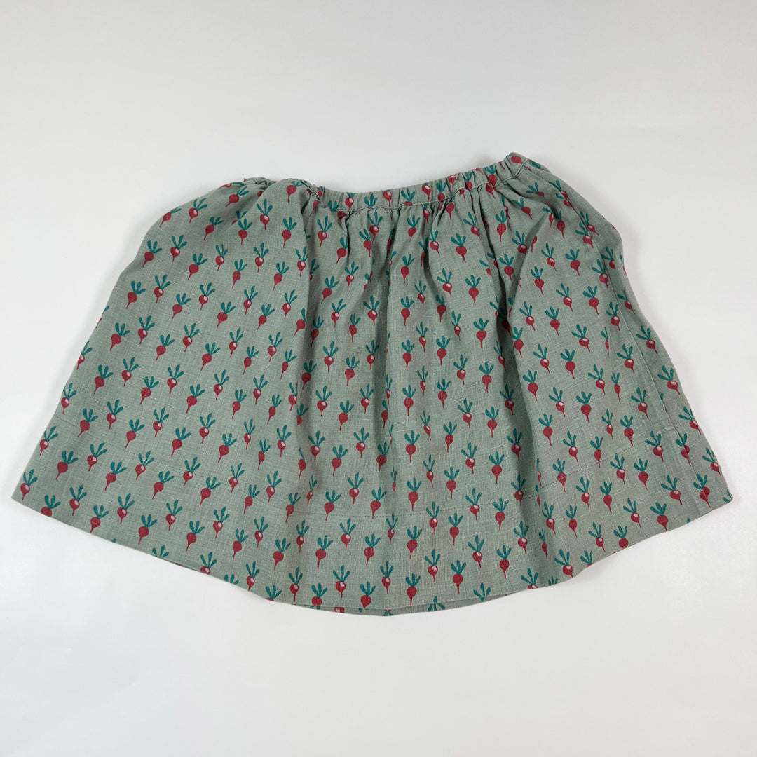 Oeuf NYC green radish print skirt 4Y 2