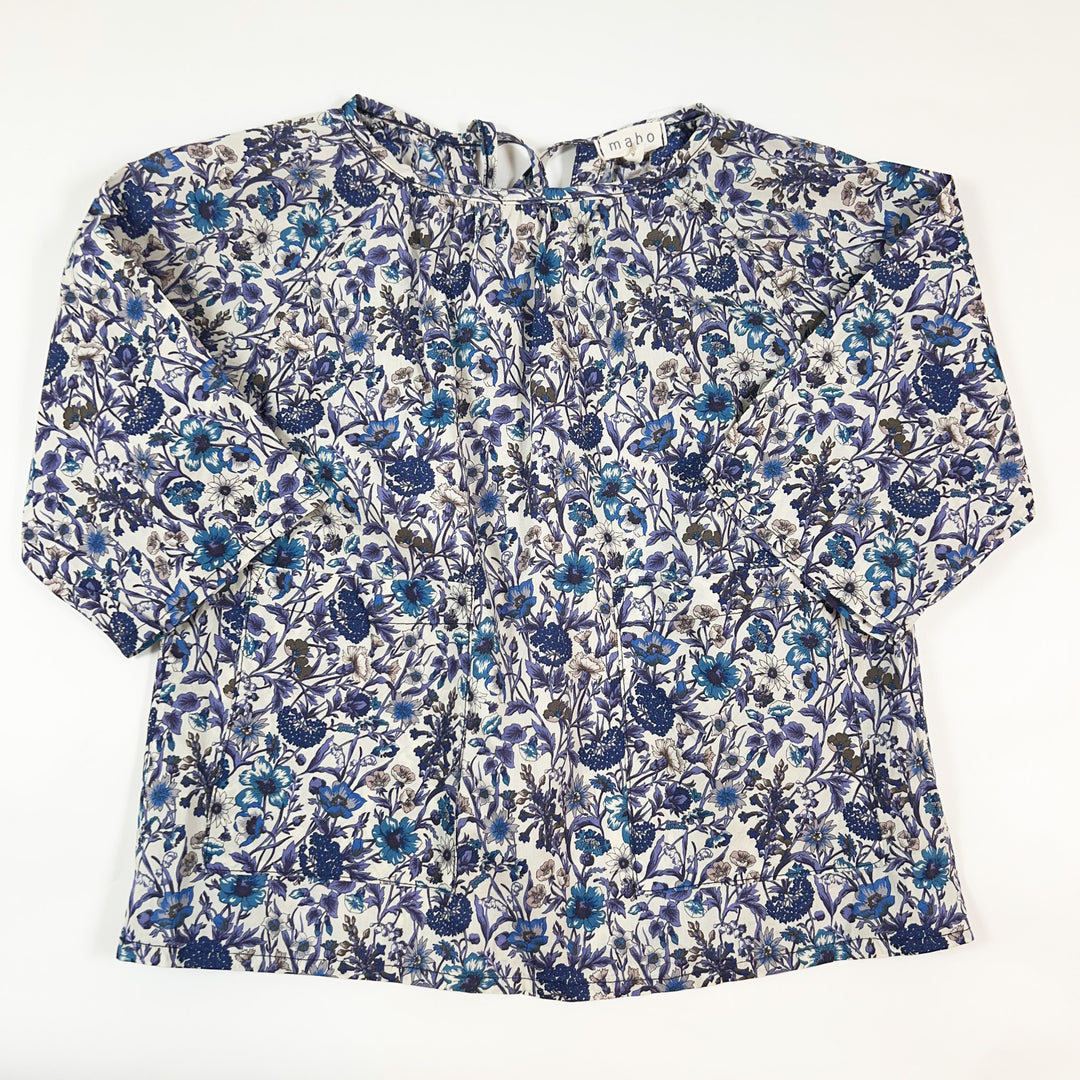 Mabo purple floral pocket blouse 4-5Y 2