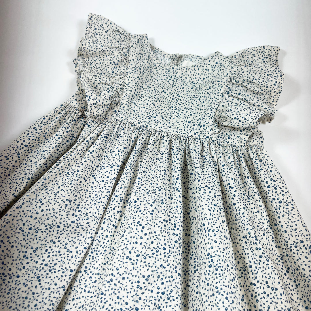 Konges Slojd ecru floral ruffle dress 104-110 2