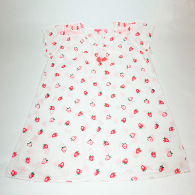 Sunuva white strawberry beach tunic dress with tassles 8Y 1