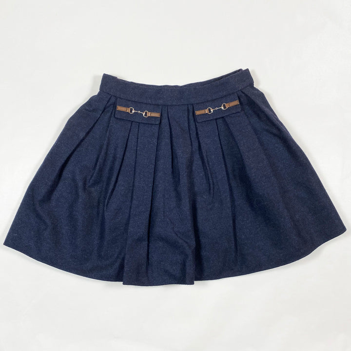 Gucci navy horsebit wool skirt 6Y 1