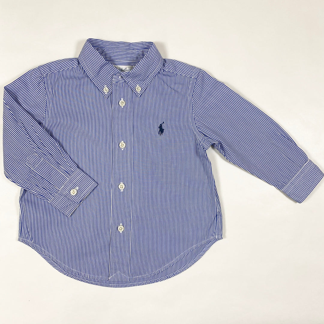 Ralph Lauren navy striped shirt 12M 1