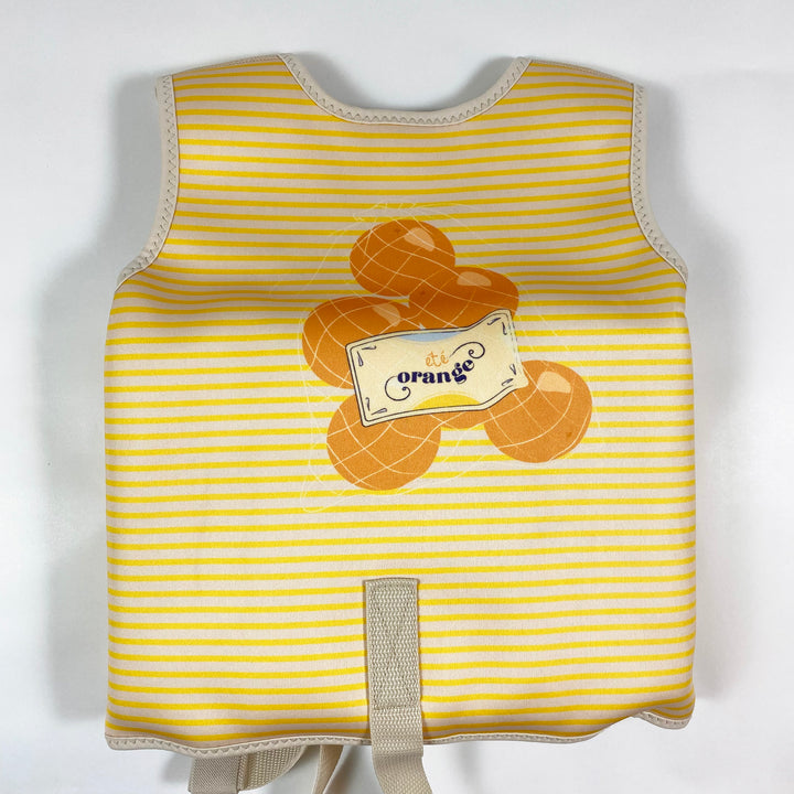 Konges Slojd yellow stripe swim safety float vest 4-6Y/25-30kg 2