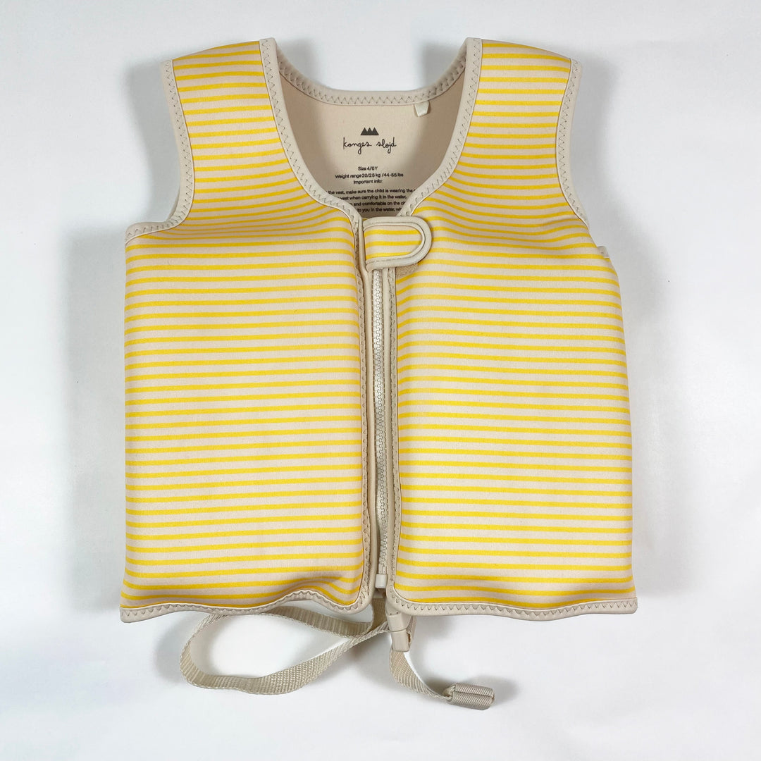 Konges Slojd yellow stripe swim safety float vest 4-6Y/25-30kg 1
