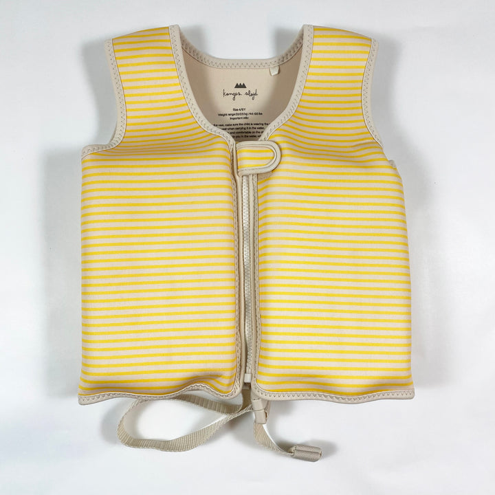Konges Slojd yellow stripe swim safety float vest 4-6Y/25-30kg 1