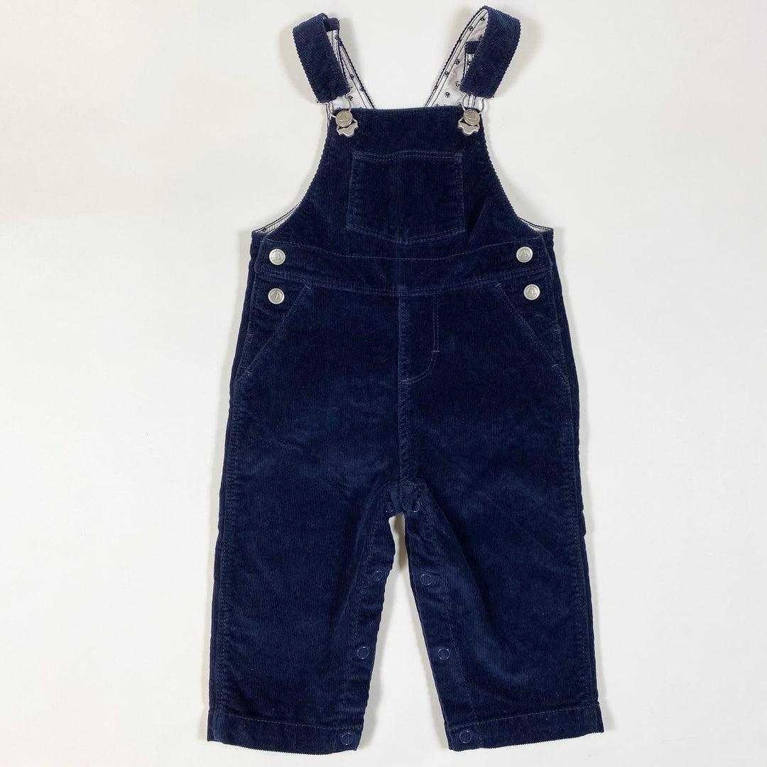 Petit Bateau navy corduroy dungarees 6M/67