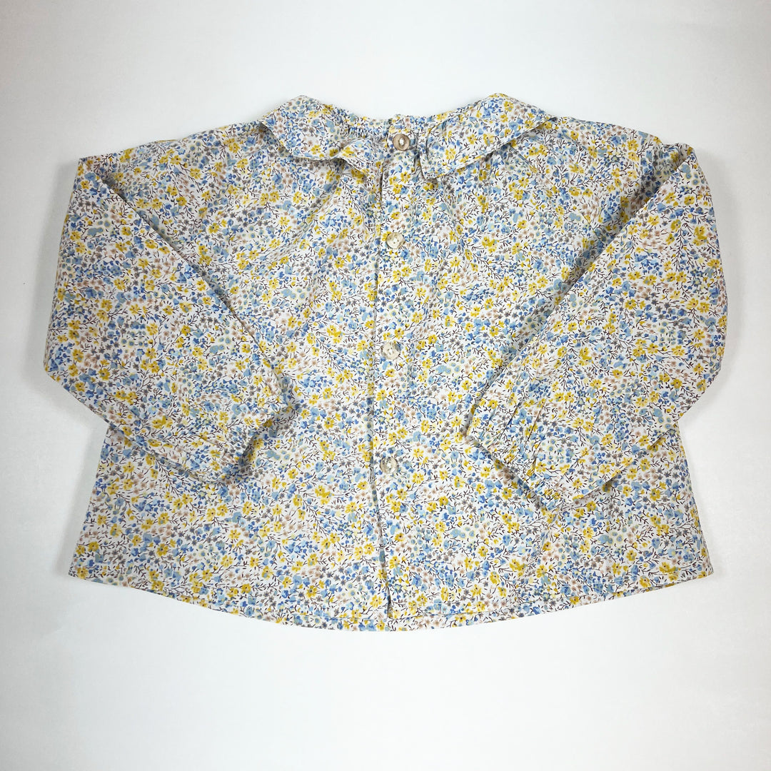 Olivier London ecru floral blouse 1-2Y 2
