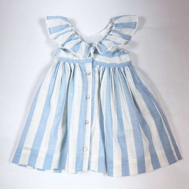 Tartine et Chocolat pale blue striped dress with silver threads 18M 3
