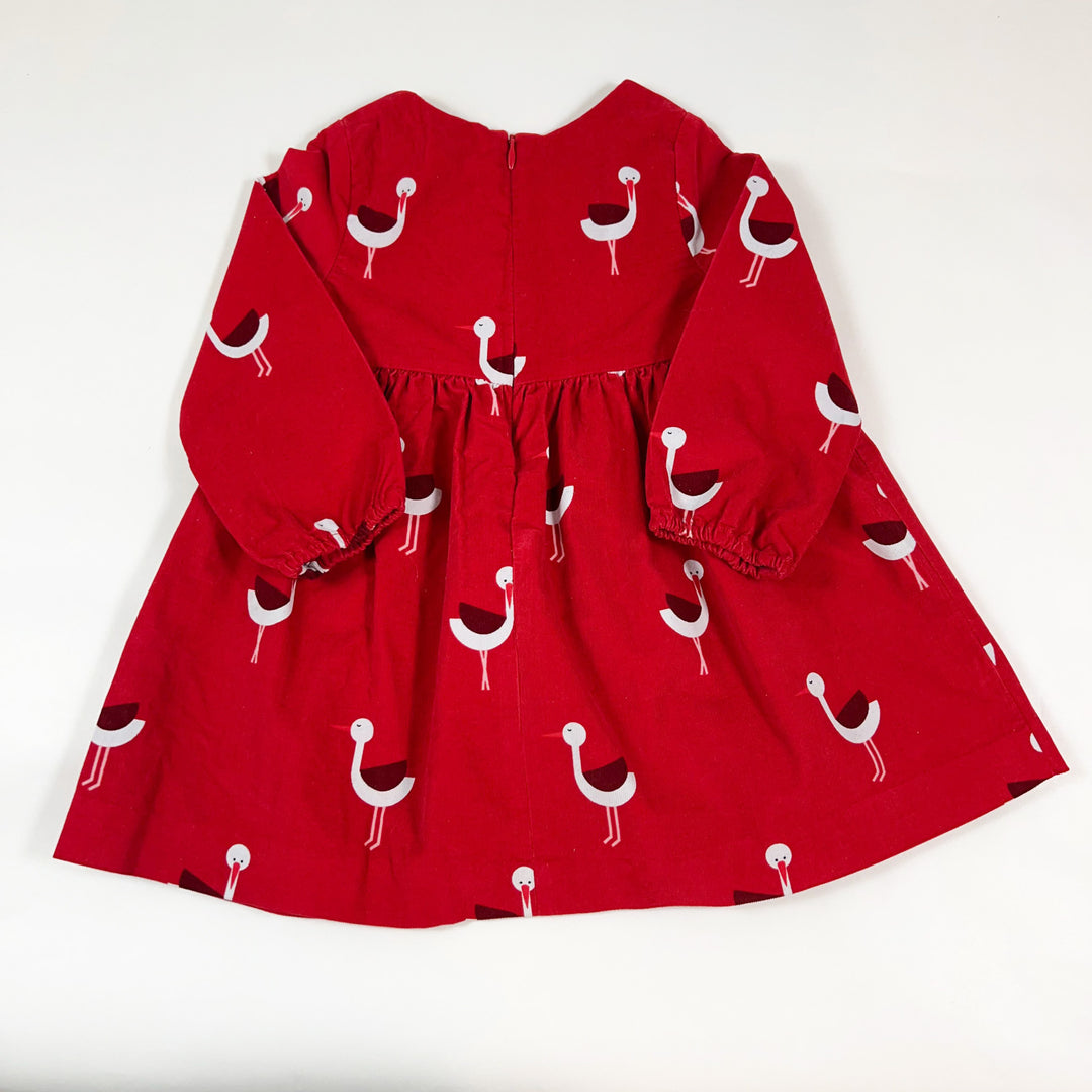 Jacadi red stork cord dress 24M/88 1