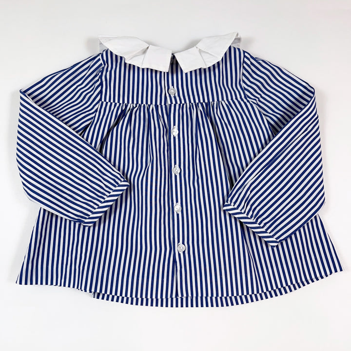 Jacadi blue striped blouse with collar 24M/88 2
