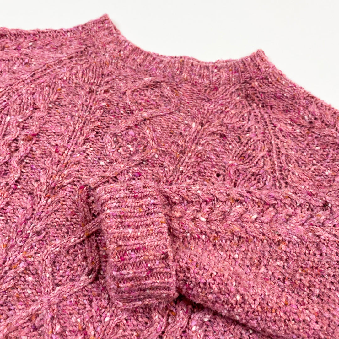 The New Society purple confetti knit sweater 4Y 2