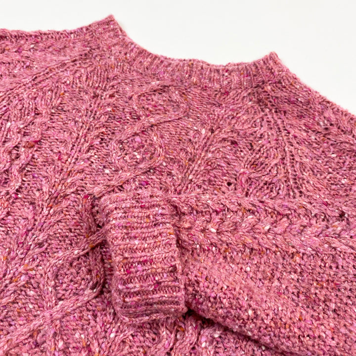 The New Society purple confetti knit sweater 4Y 2