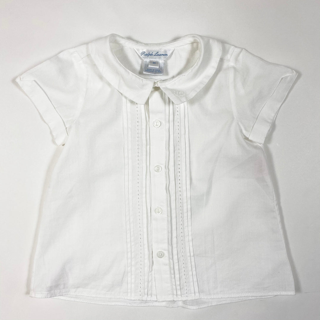 Ralph Lauren weisse kurzärmelige Bluse 9M