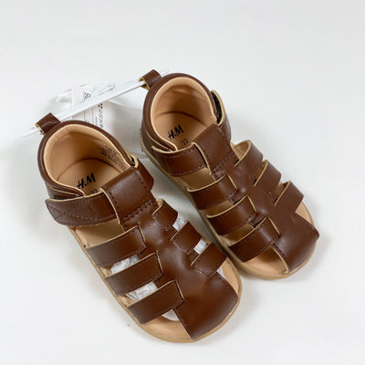 H&M brown faux leather sandals 22 1