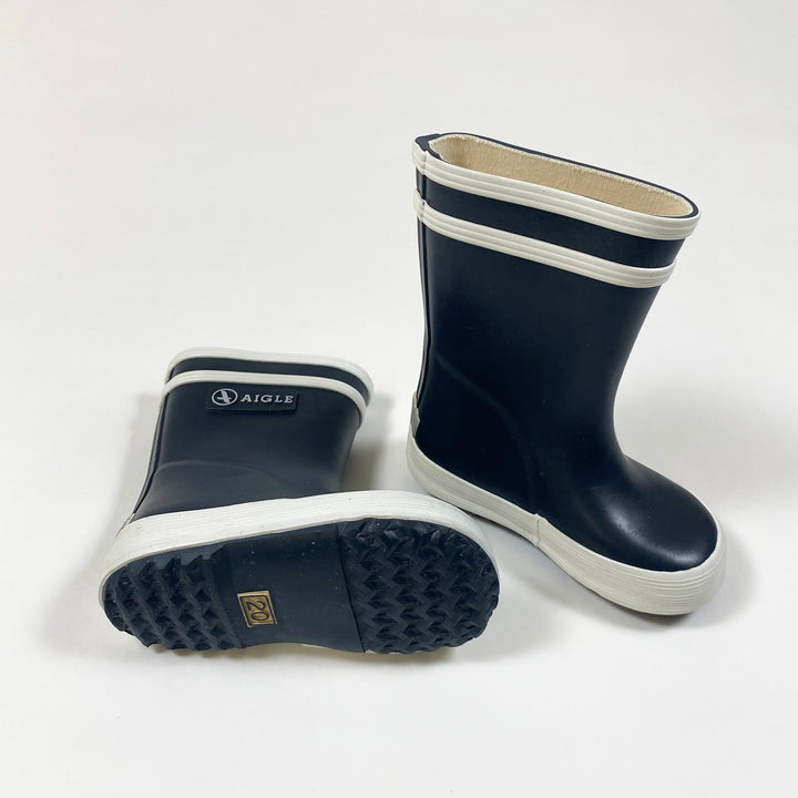 Aigle navy rainboots 20 2