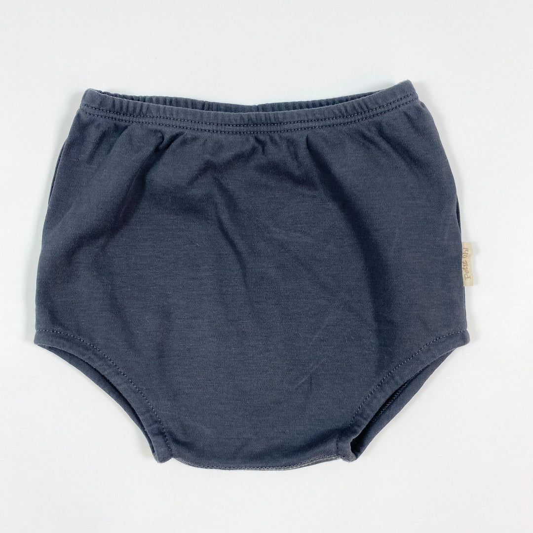 Petit Oh! dark grey pima cotton bloomers 6/12M 1