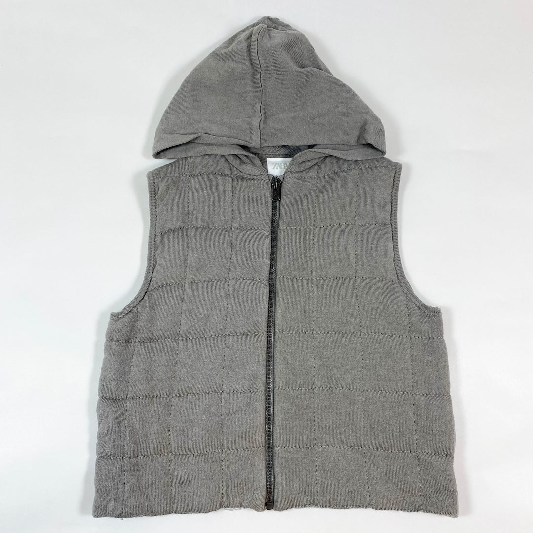 Zara grey padded hooded gilet 2-3Y/98 1