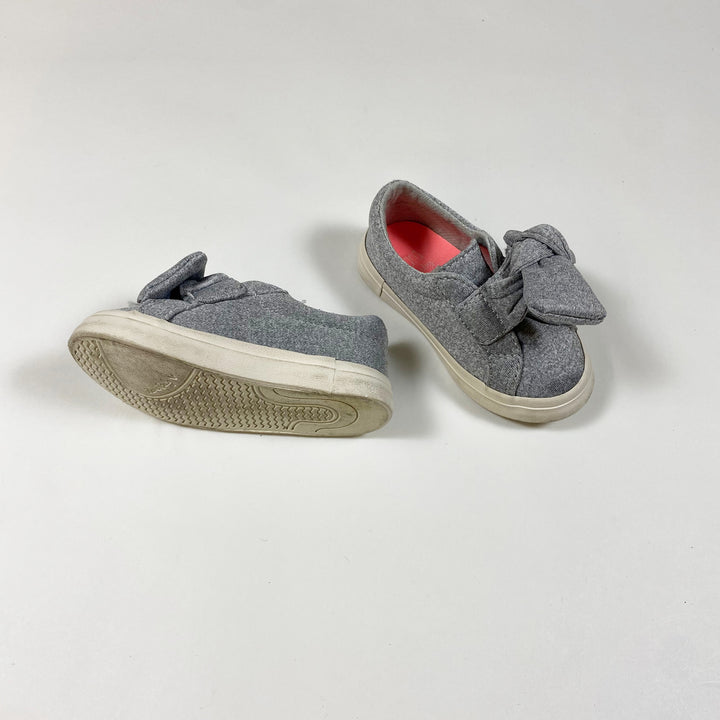 Zara grey bow slip-ons 19