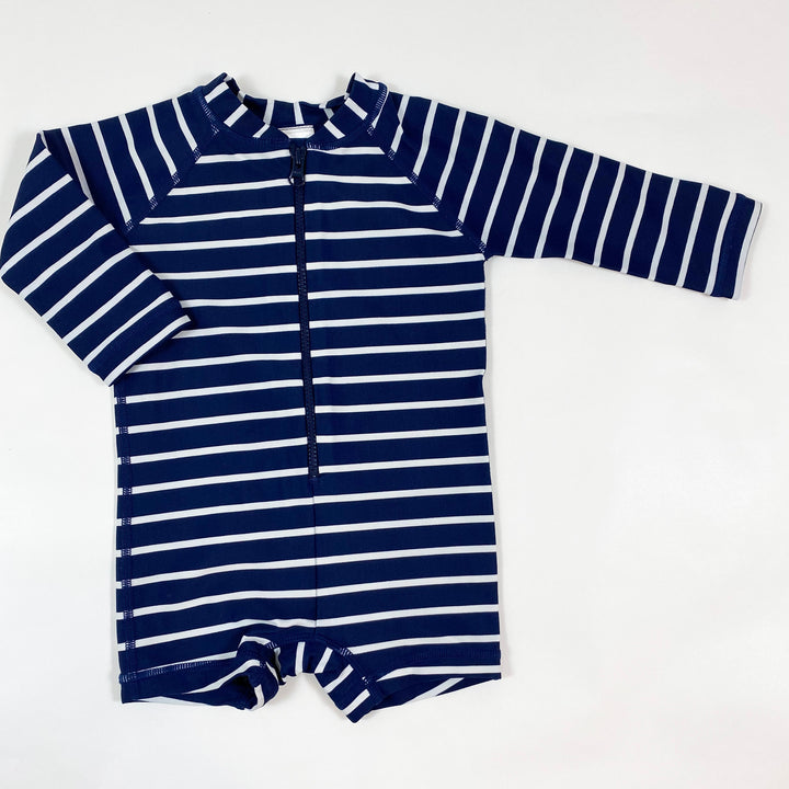 Hanna Andersson navy stripe UV-suit 3-6M/60cm 1