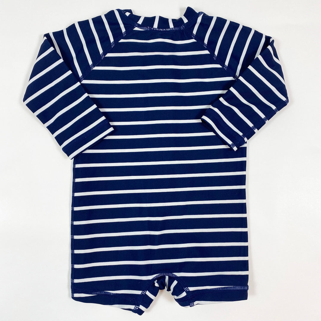 Hanna Andersson navy stripe UV-suit 3-6M/60cm 2