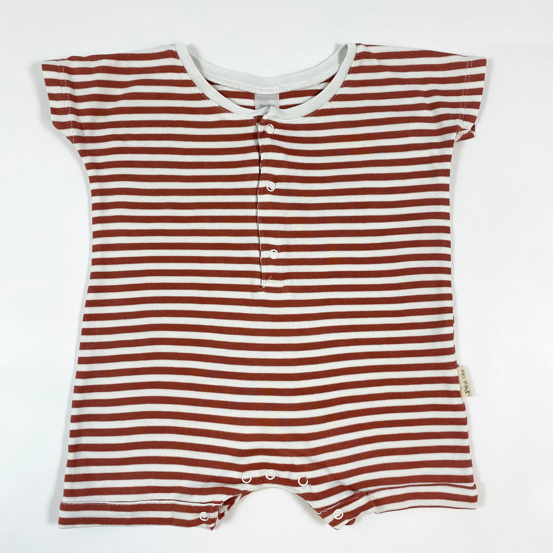 Petit Oh! rust stripe romper 6-9M 1