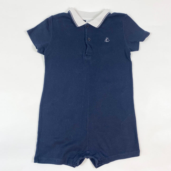 Petit Bateau navy collared tennis romper 18M/81 1