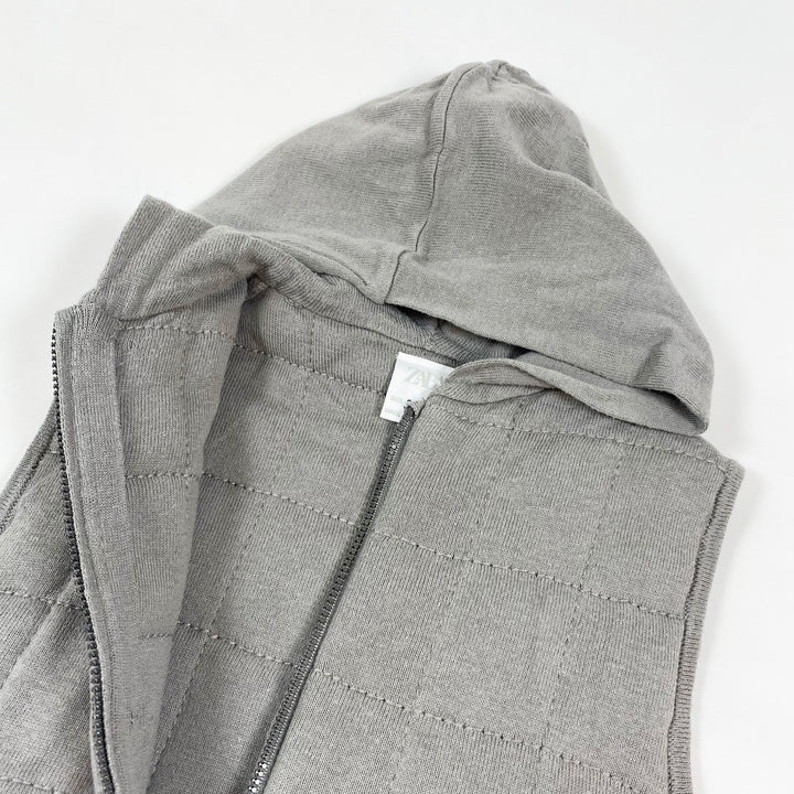 Zara grey padded hooded gilet 2-3Y/98 2