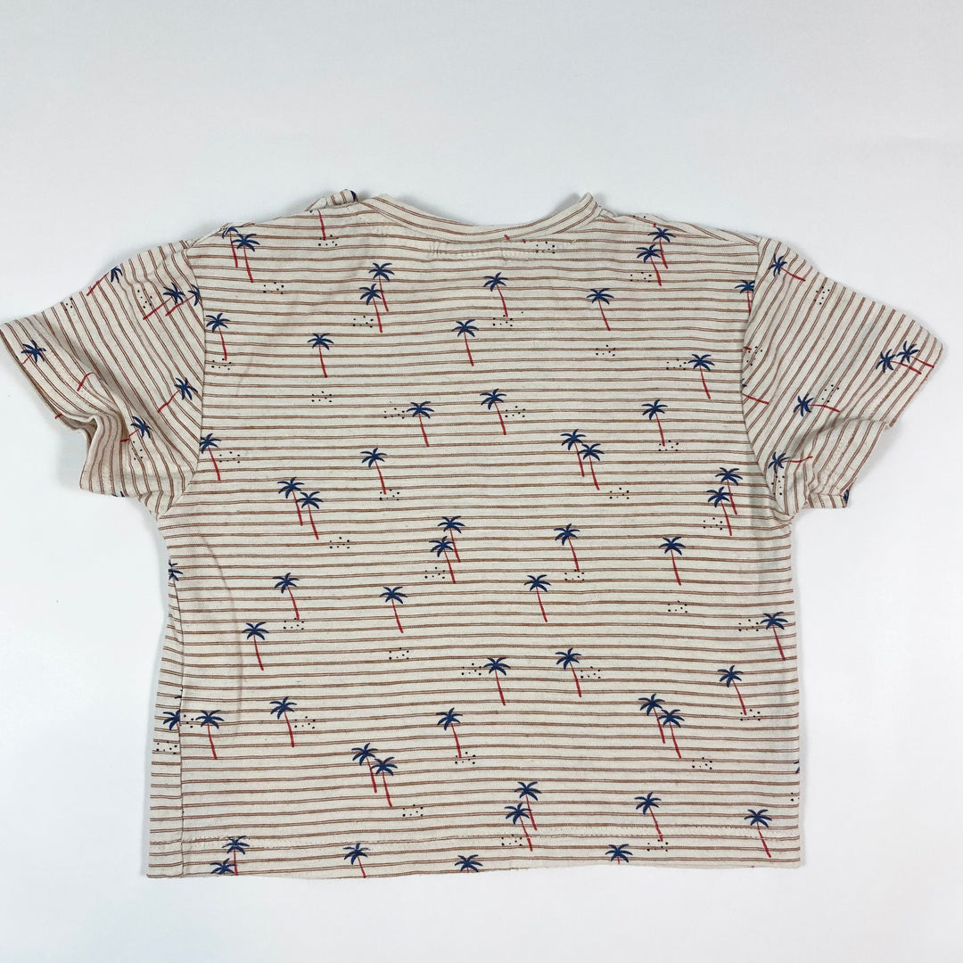 Zara striped palm tree t-shirt 6-9M/74 2