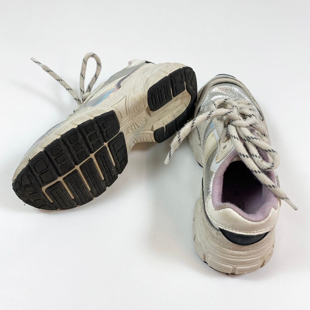 Zara silver/lilac sneakers 28 2