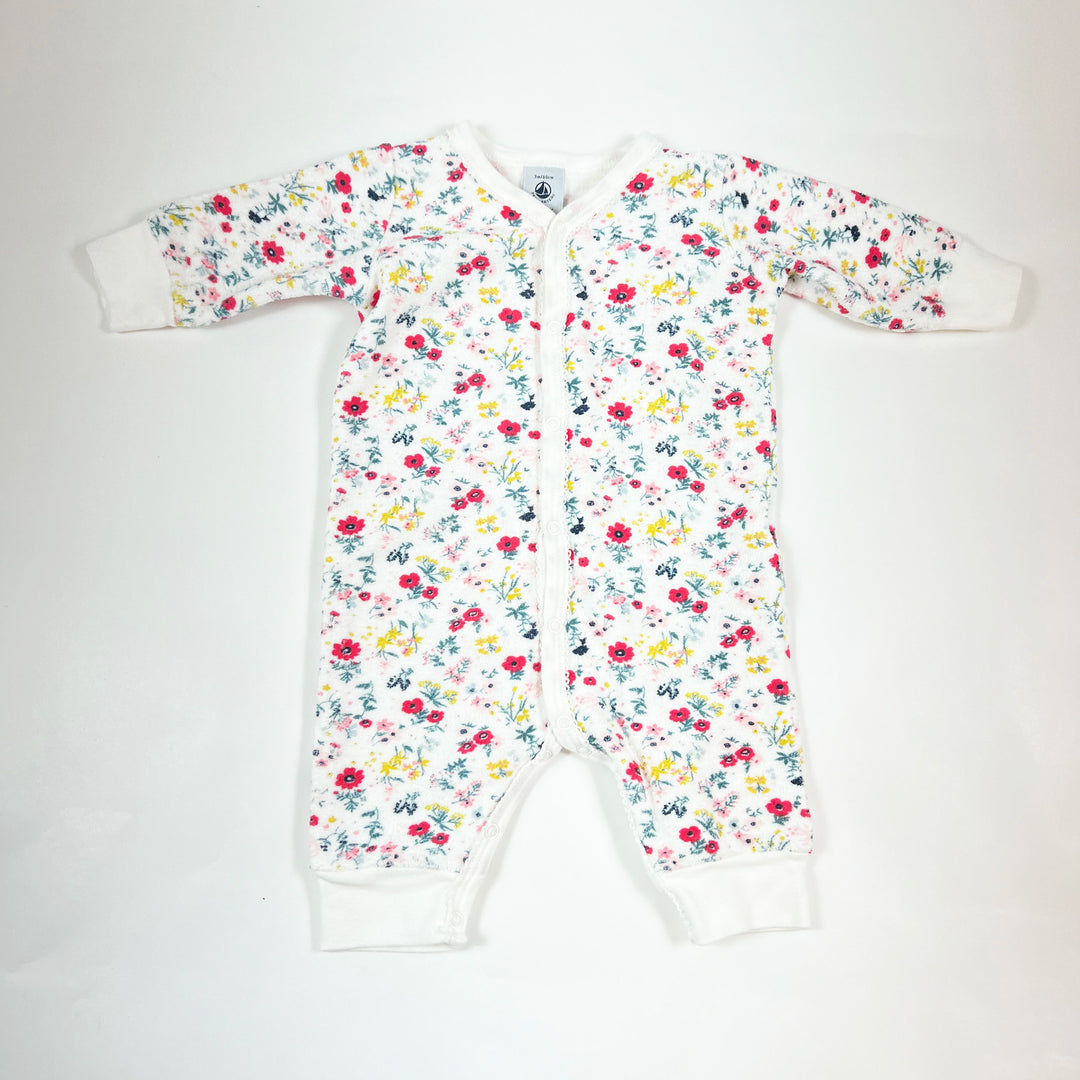 Petit Bateau floral terry pyjama 3M/60 1