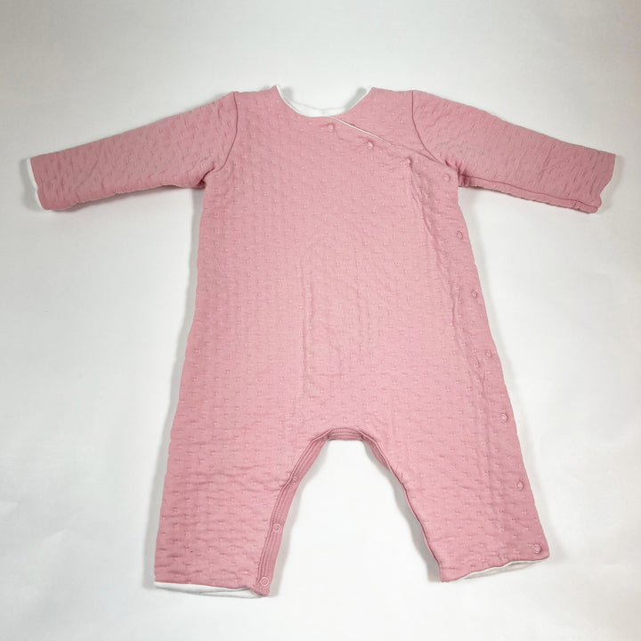 Petit Bateau pink quilted jumpsuit 6M/67 1