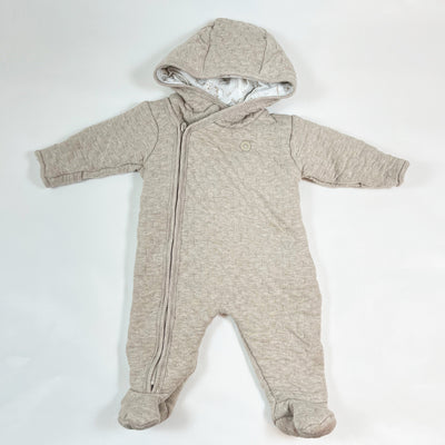 Fixoni ecru quilted overall with hood 56/1-3M 1