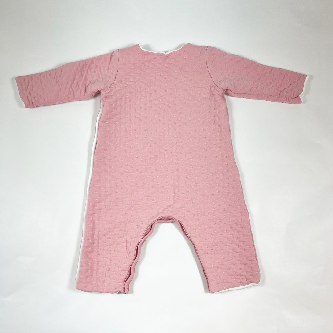 Petit Bateau pink quilted jumpsuit 6M/67 3