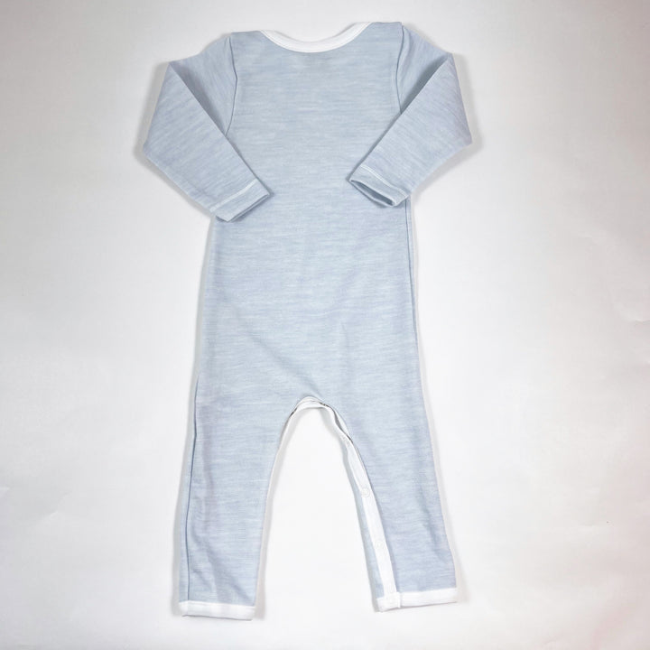 Petit Bateau baby blue wool onesie 2-3M/64 2