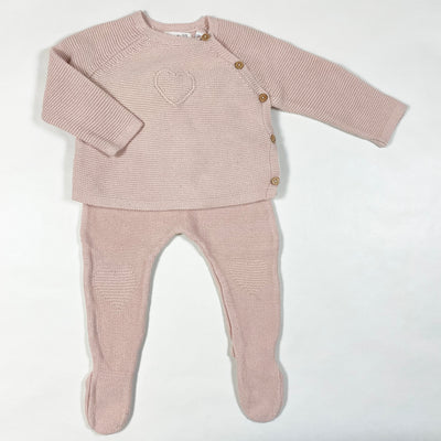 Zara soft pink cotton knit set 3-6M/68 1
