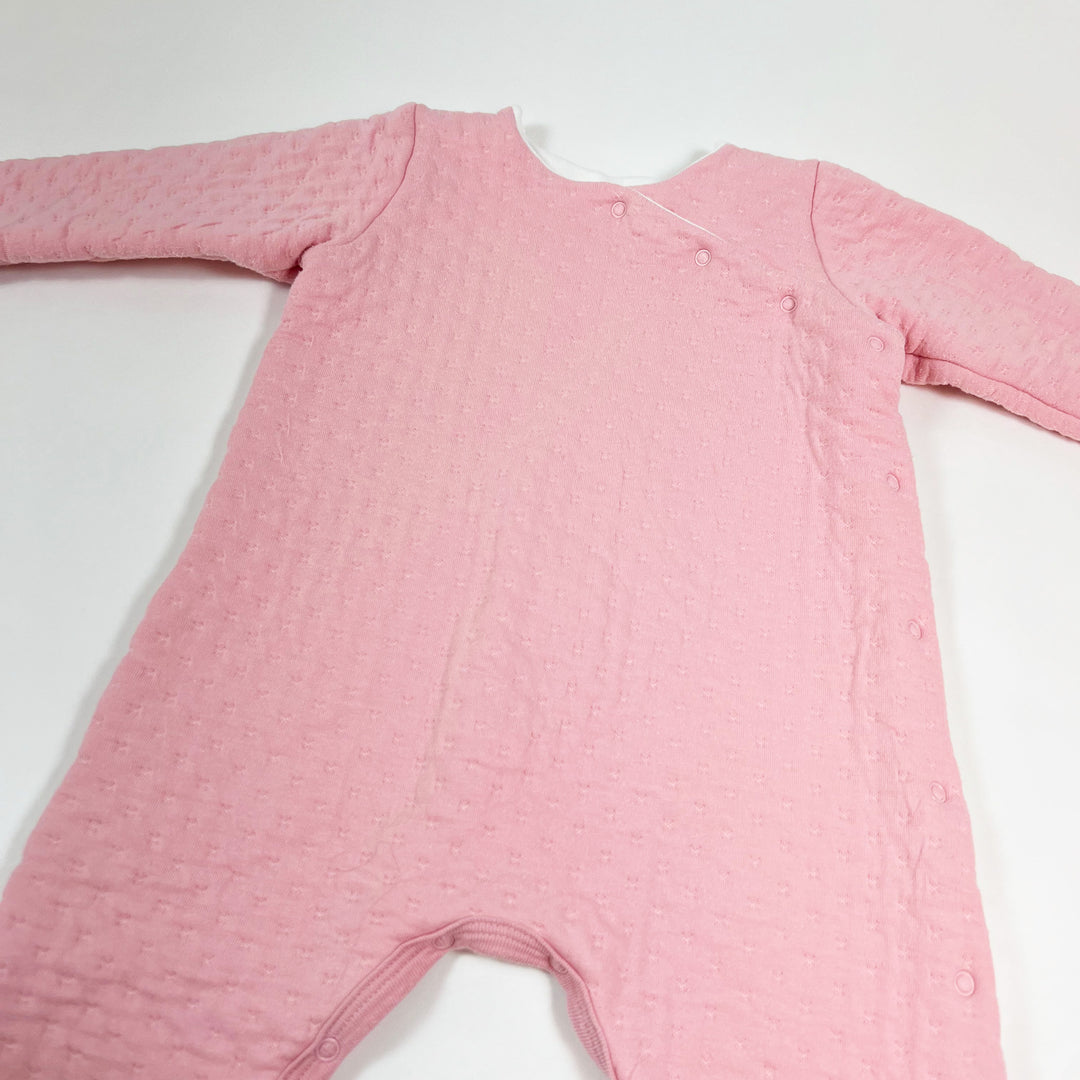 Petit Bateau pink quilted jumpsuit 6M/67 2